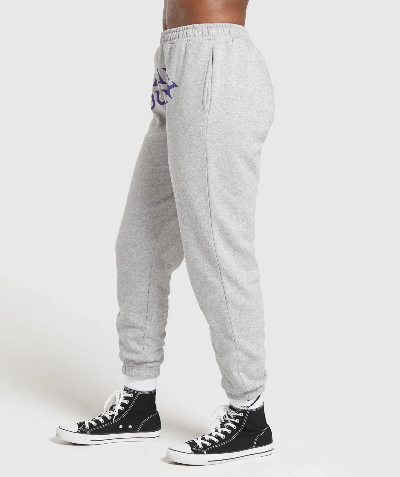 Gymshark Heavy Duty Graphic Loopback Jogger - Light Grey Core Marl