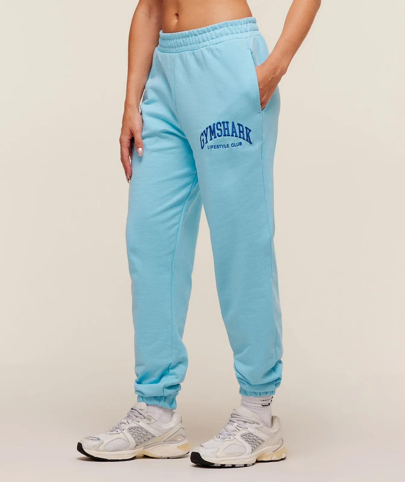 Gymshark Collegiate Graphic Joggers - Athletic Light Blue