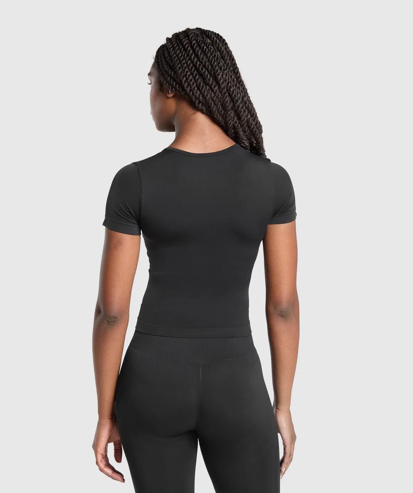 Gymshark Everyday Seamless Tight Fit Crew Neck T-Shirt - Black