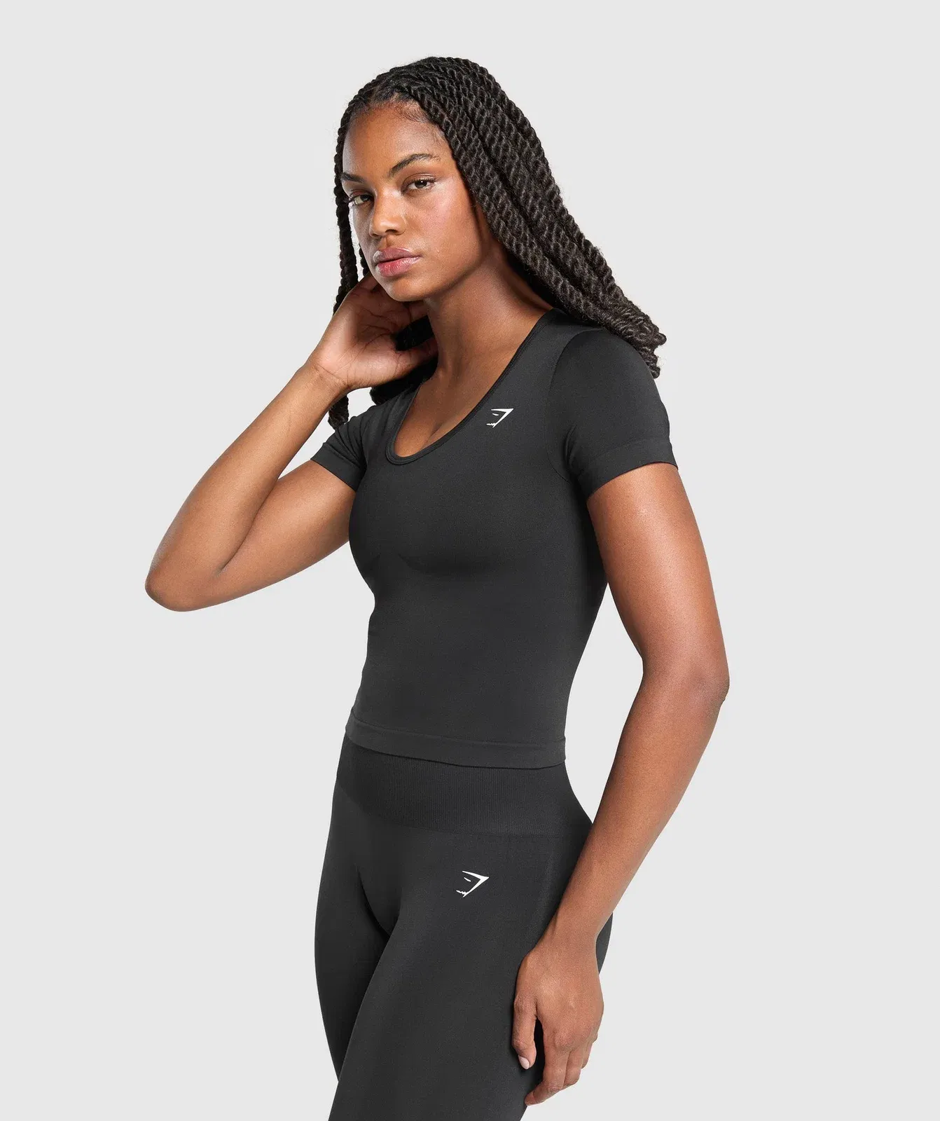 Gymshark Everyday Seamless Tight Fit Crew Neck T-Shirt - Black