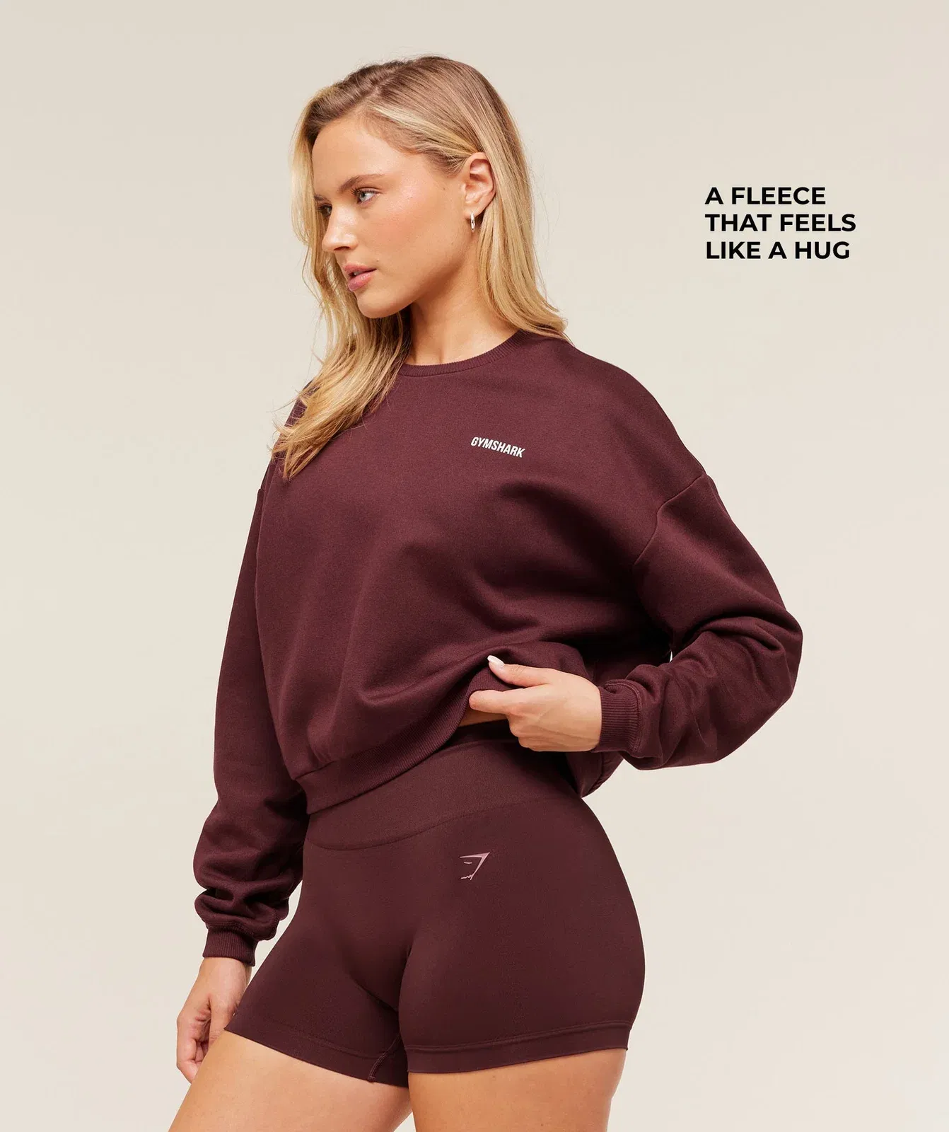 Gymshark Cosy Luxe Sweatshirt - Rich Maroon