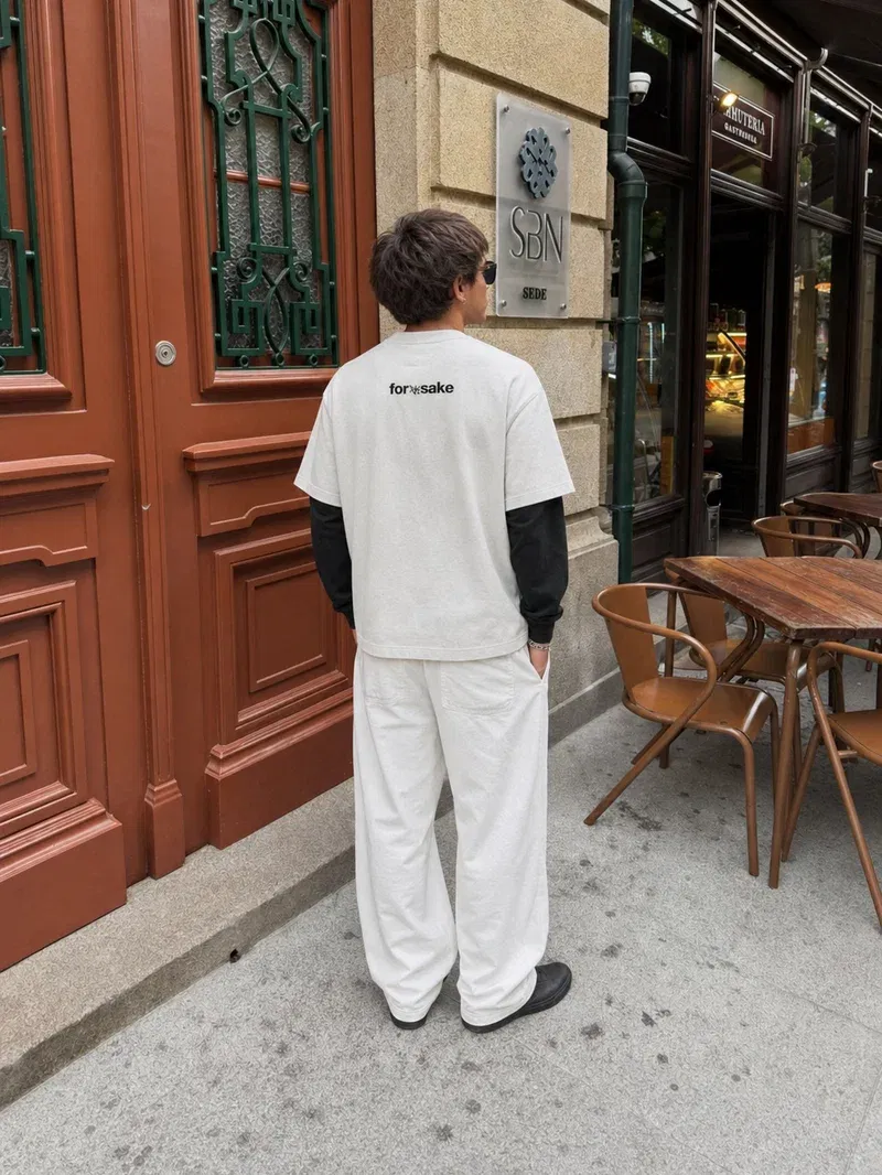 Forfksake Vision Double Layered T-Shirt White