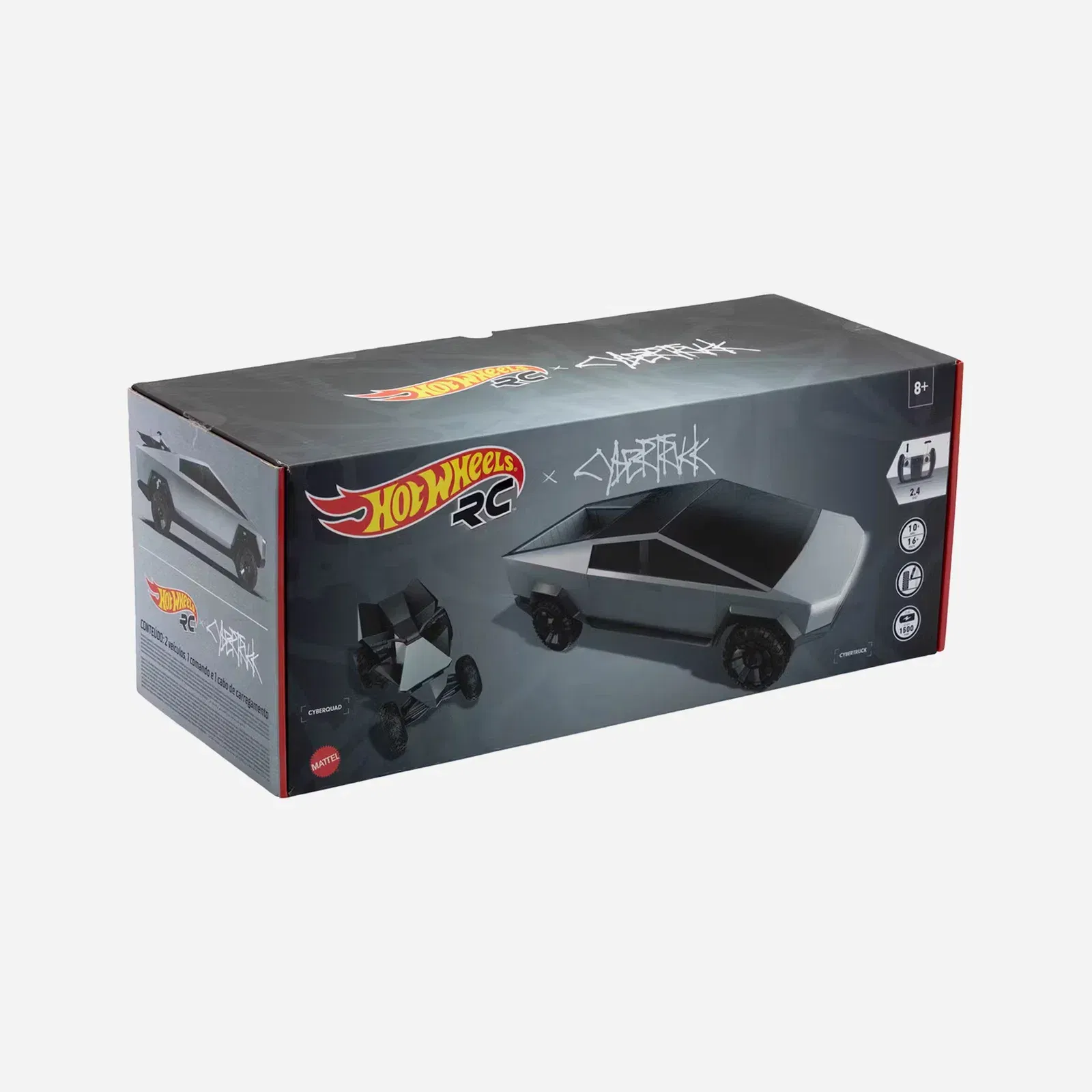Hot Wheels x Tesla Cybertruck 1:10 Scale RC Car (2021 Version w/Cyberquad)