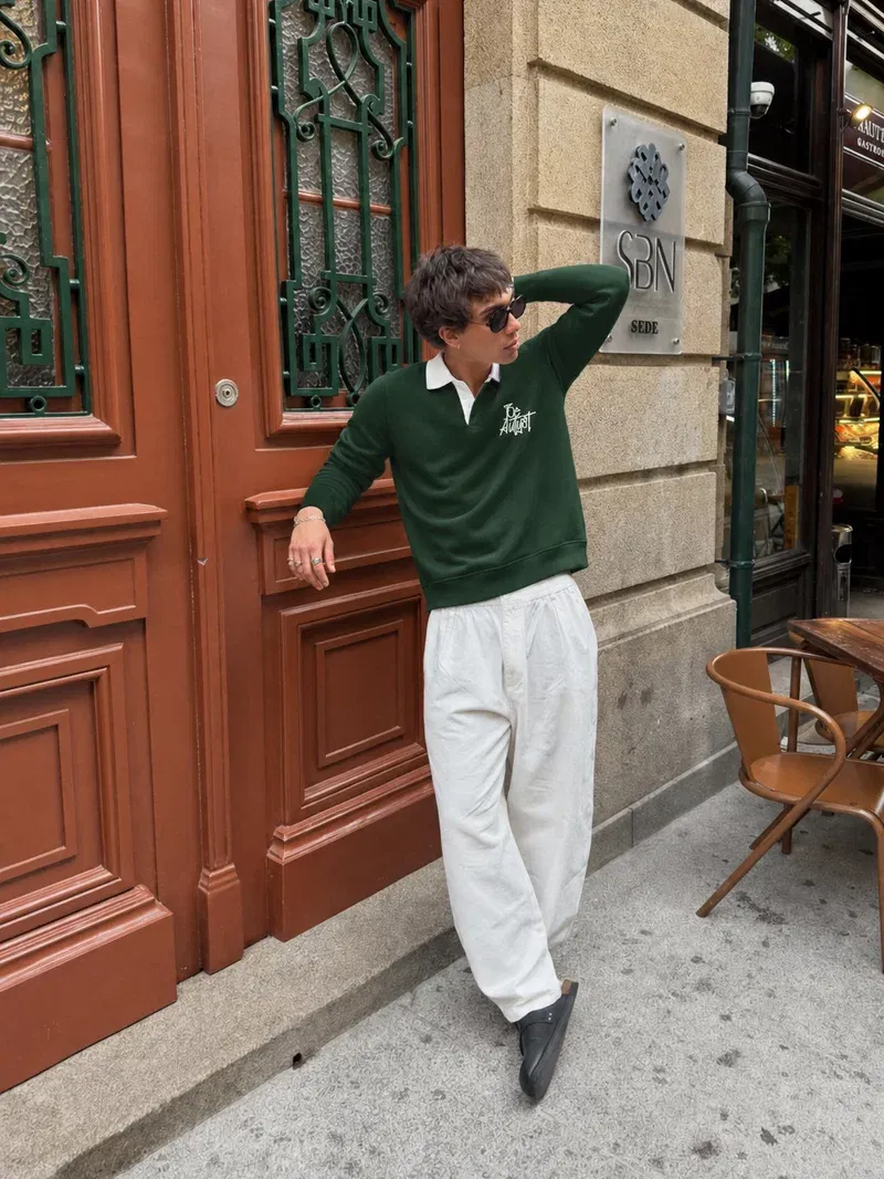 Be Autyst Green Polo Sweatshirt