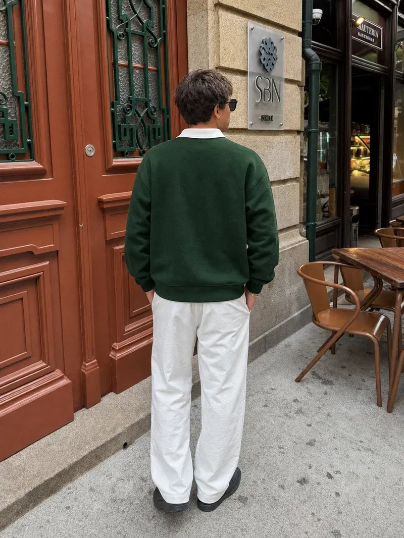 Be Autyst Green Polo Sweatshirt