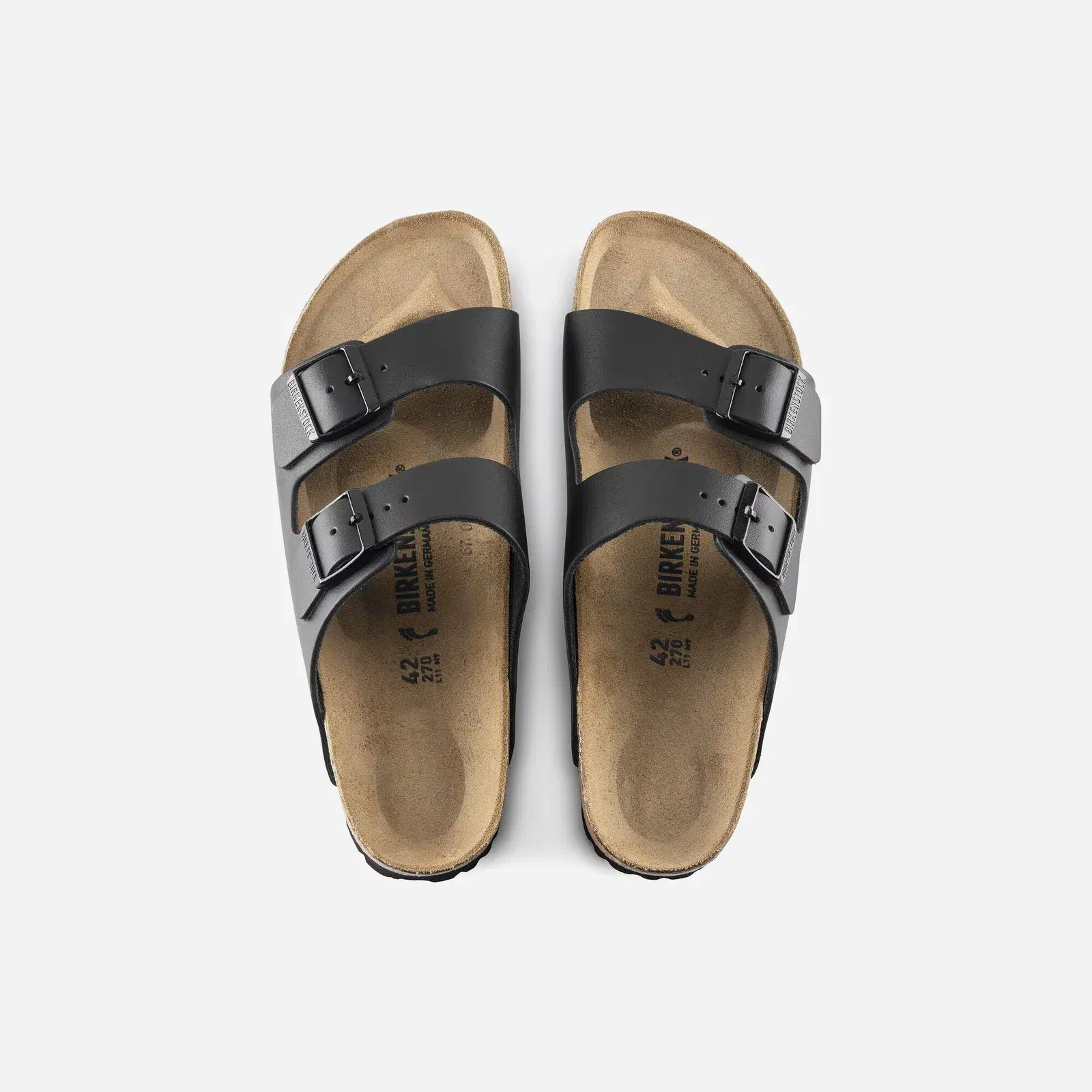 Birkenstock Arizona Black Natural Leather Regular Fit
