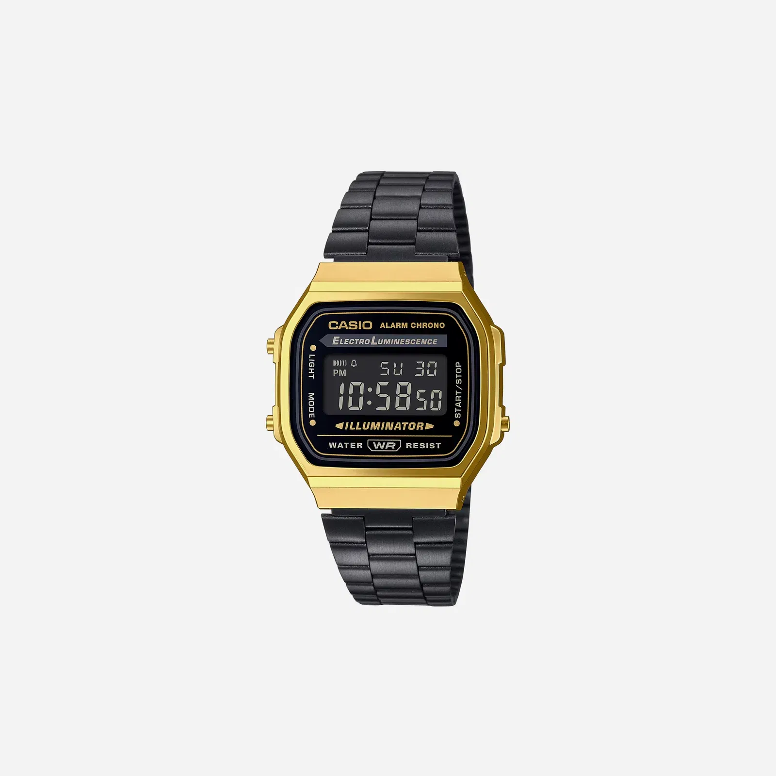 Casio Vintage A168WEGB-1BDF Quartz Black Dial Digital Stainless Steel Watch