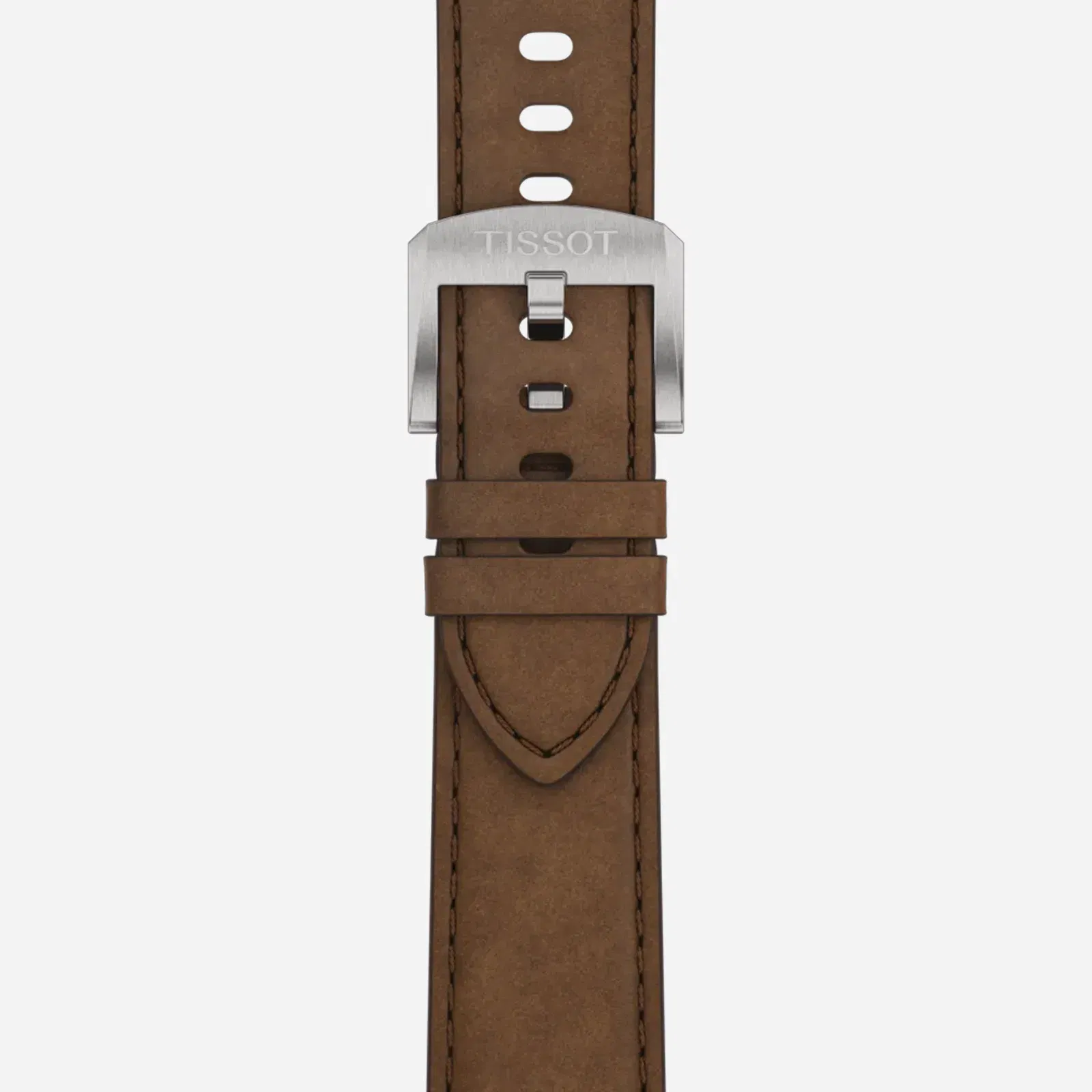 Tissot PRC 100 Solar Quartz 39mm Silver Dial Brown Leather Watch
