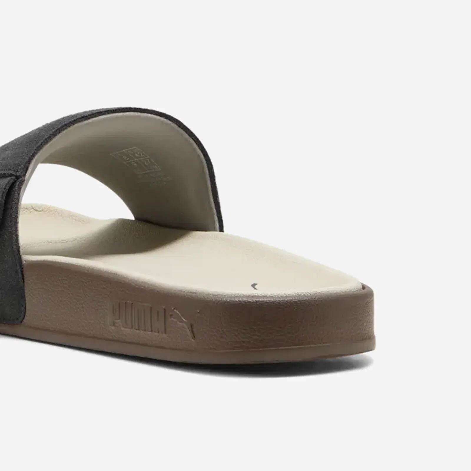 Puma Leadcat 2.0 Palermo Foil Slides Dusky Gray Gold Desert Dust Gum
