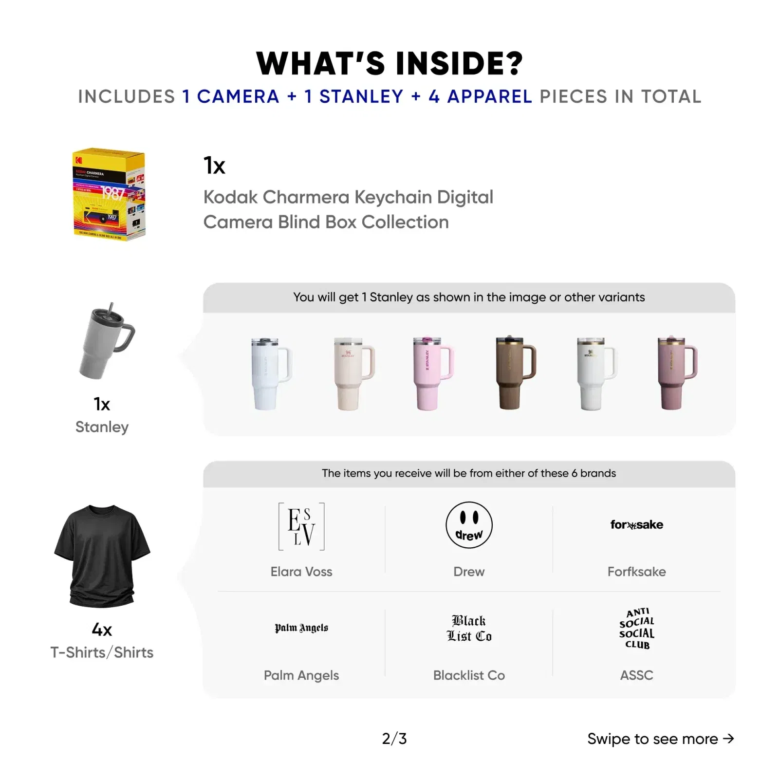 Mystery Box - Beloved (Worth AED 1,600) (For Her) [Kodak Charmera + Stanley Tumbler + 4 Global Hype Tops Inside]