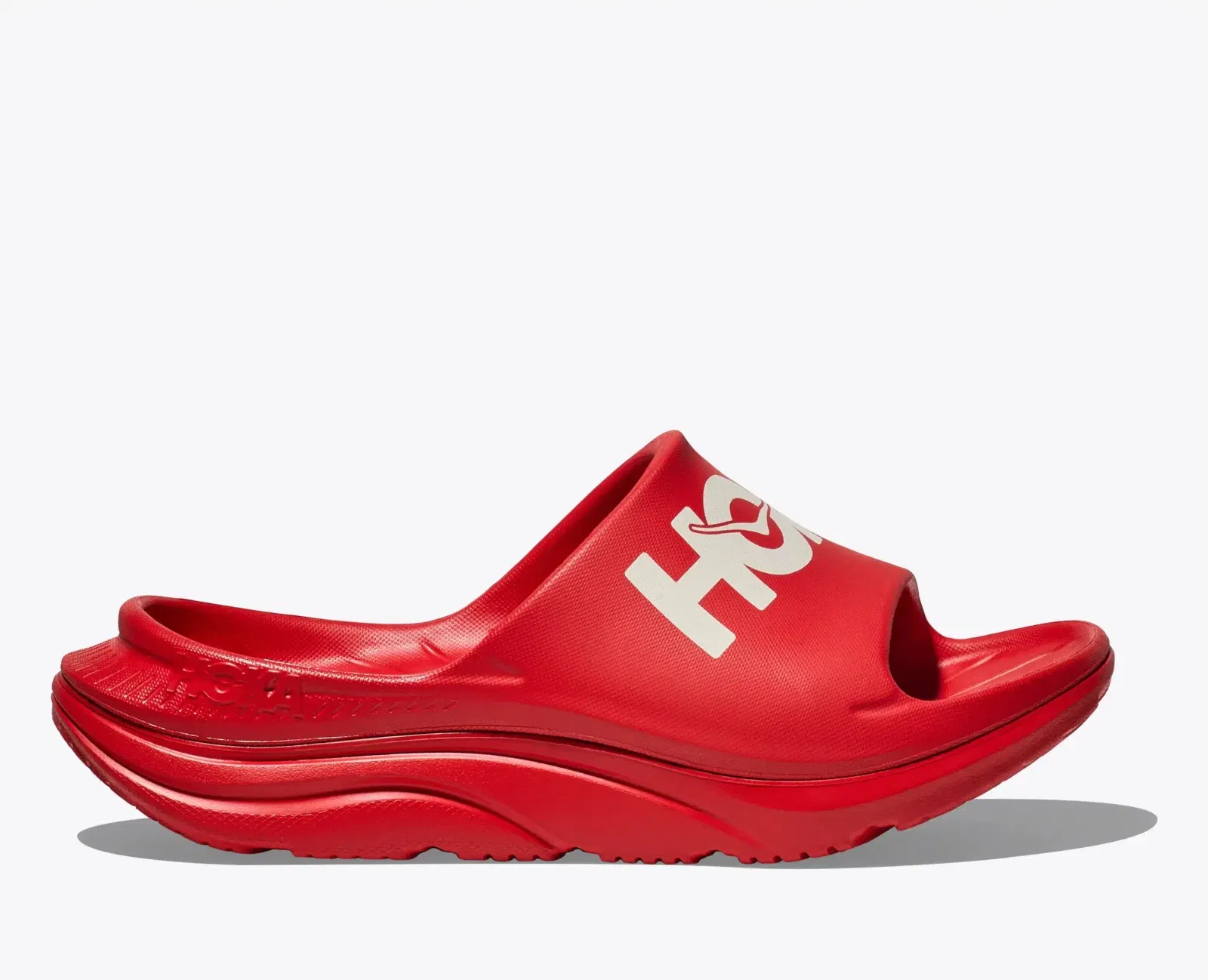 HOKA Ora Athletic Slide Vermillion White