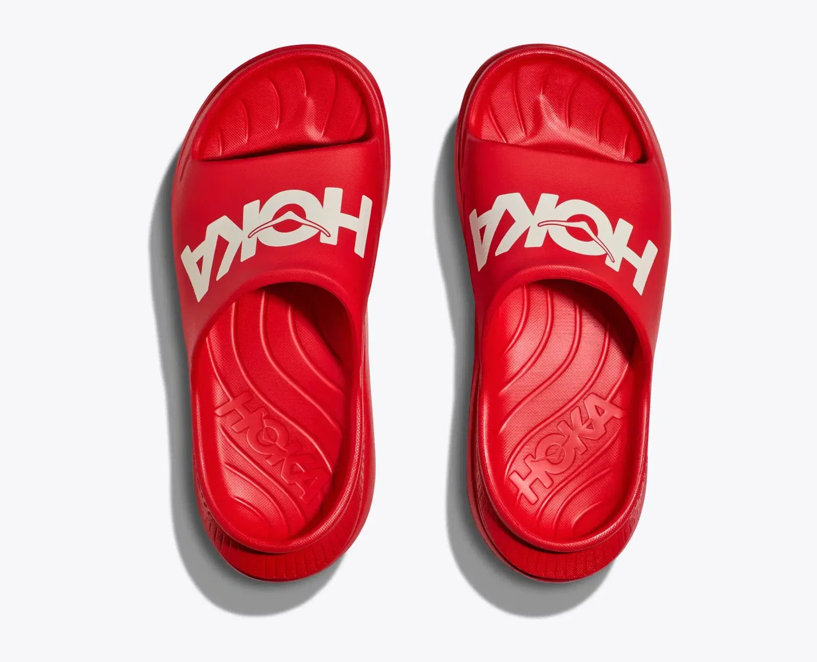 HOKA Ora Athletic Slide Vermillion White