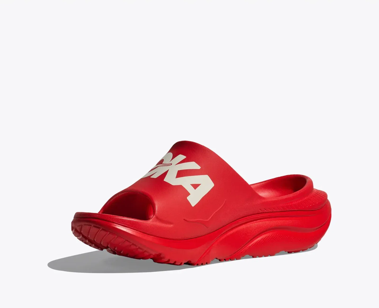 HOKA Ora Athletic Slide Vermillion White