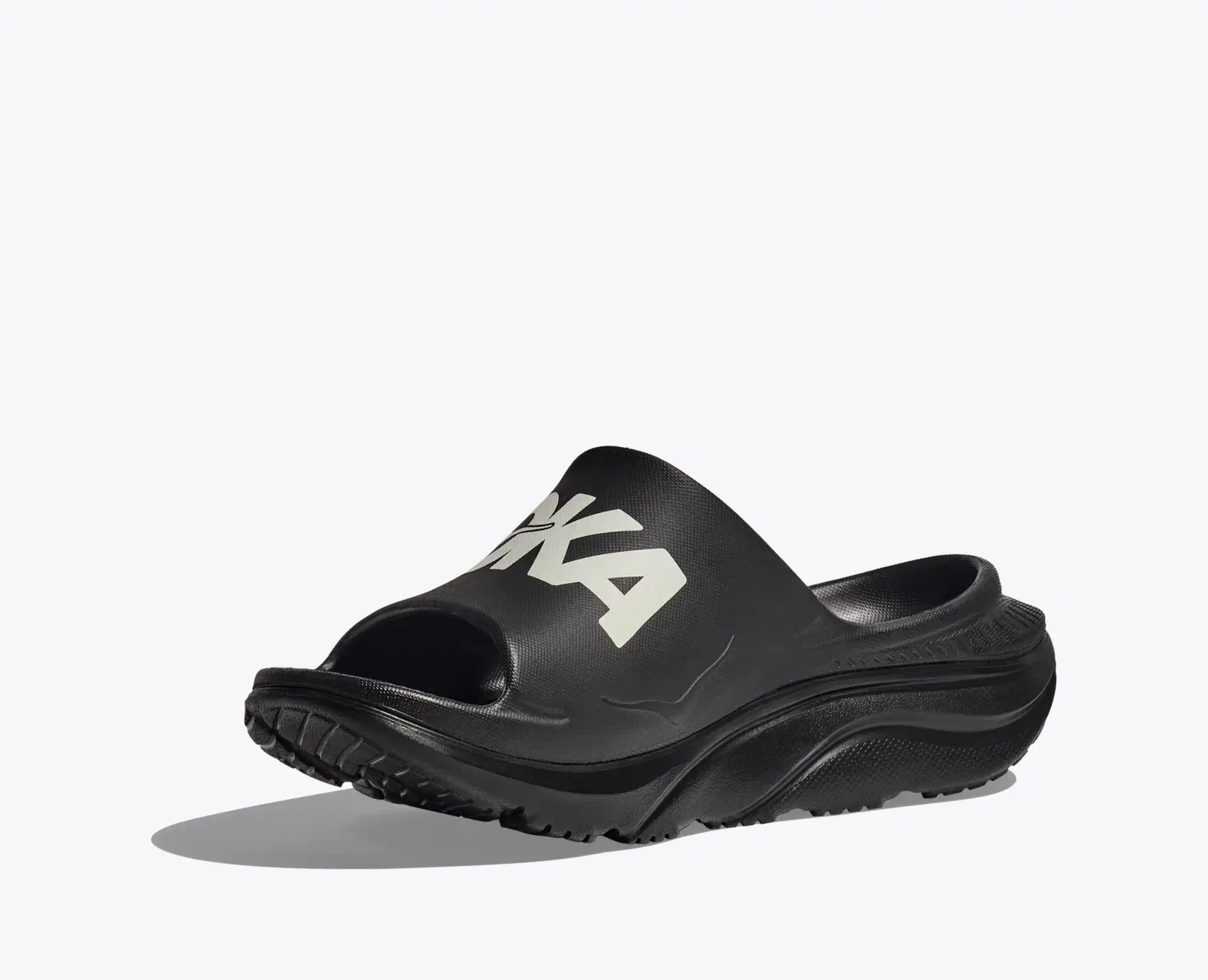 HOKA Ora Athletic Slide Black White