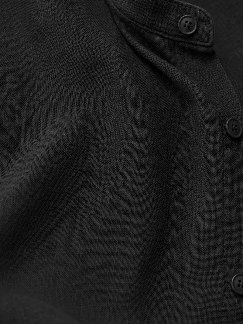 CAPRI LINEN SUMMER SHIRT BLACK