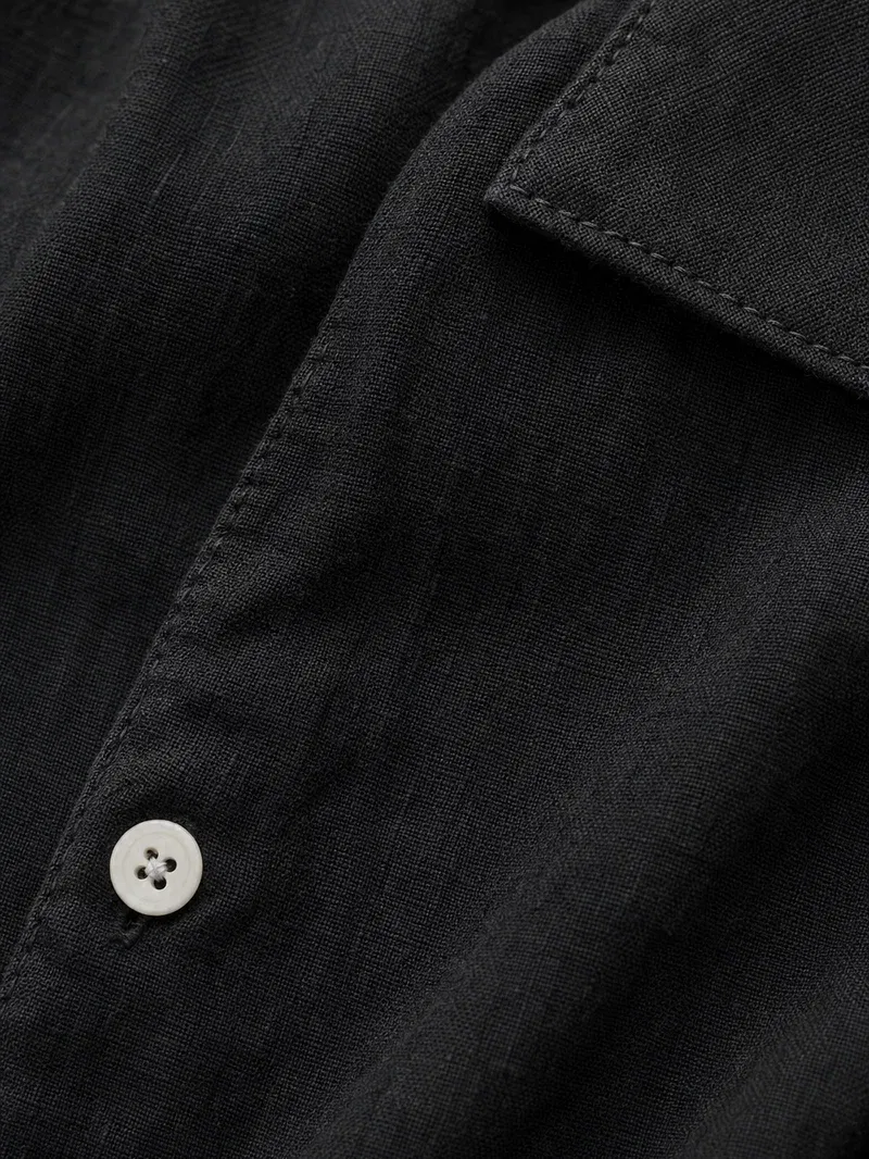 LINEN SHIRT BLACK