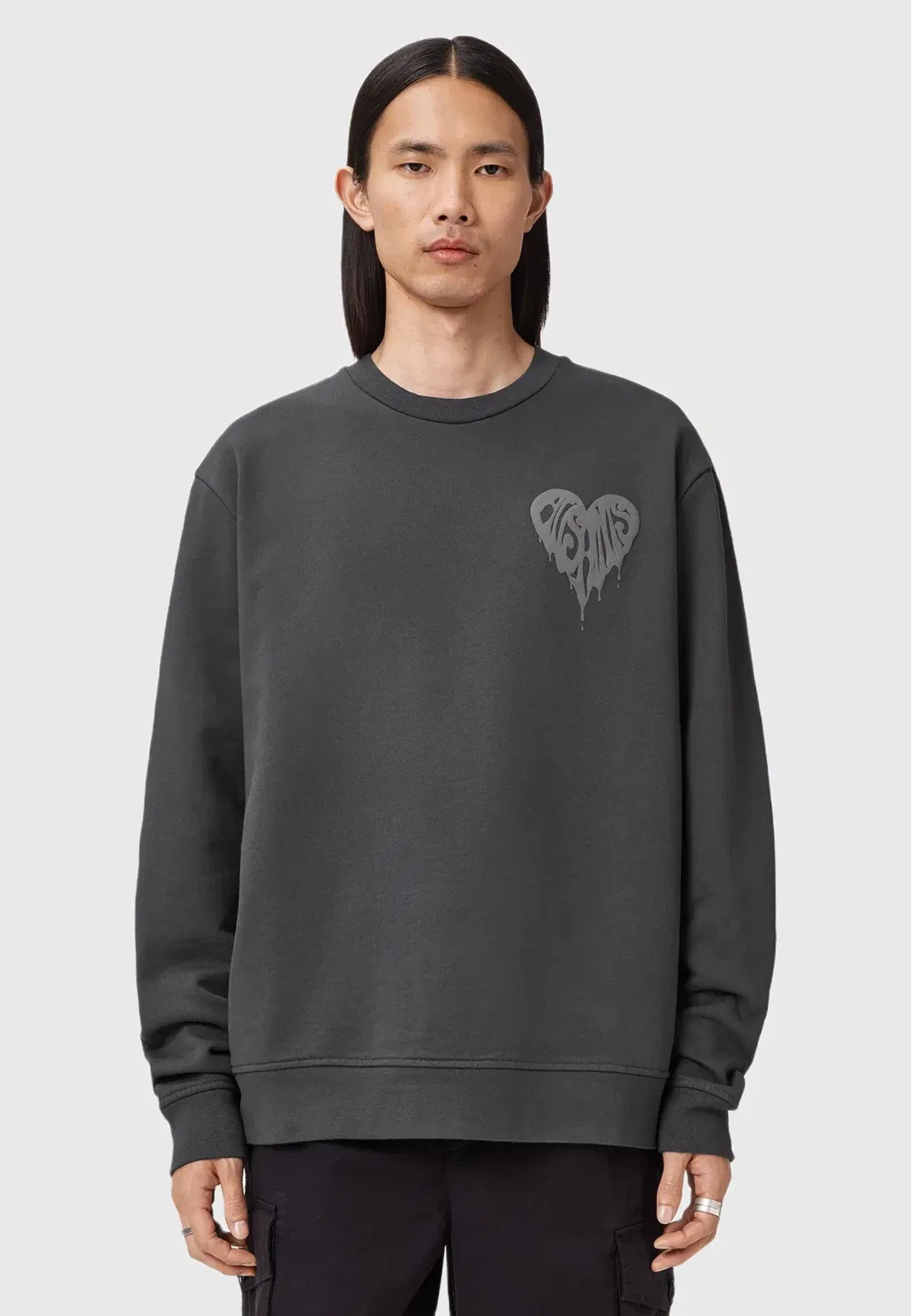 TRIP CREW - Sweatshirt - washed black