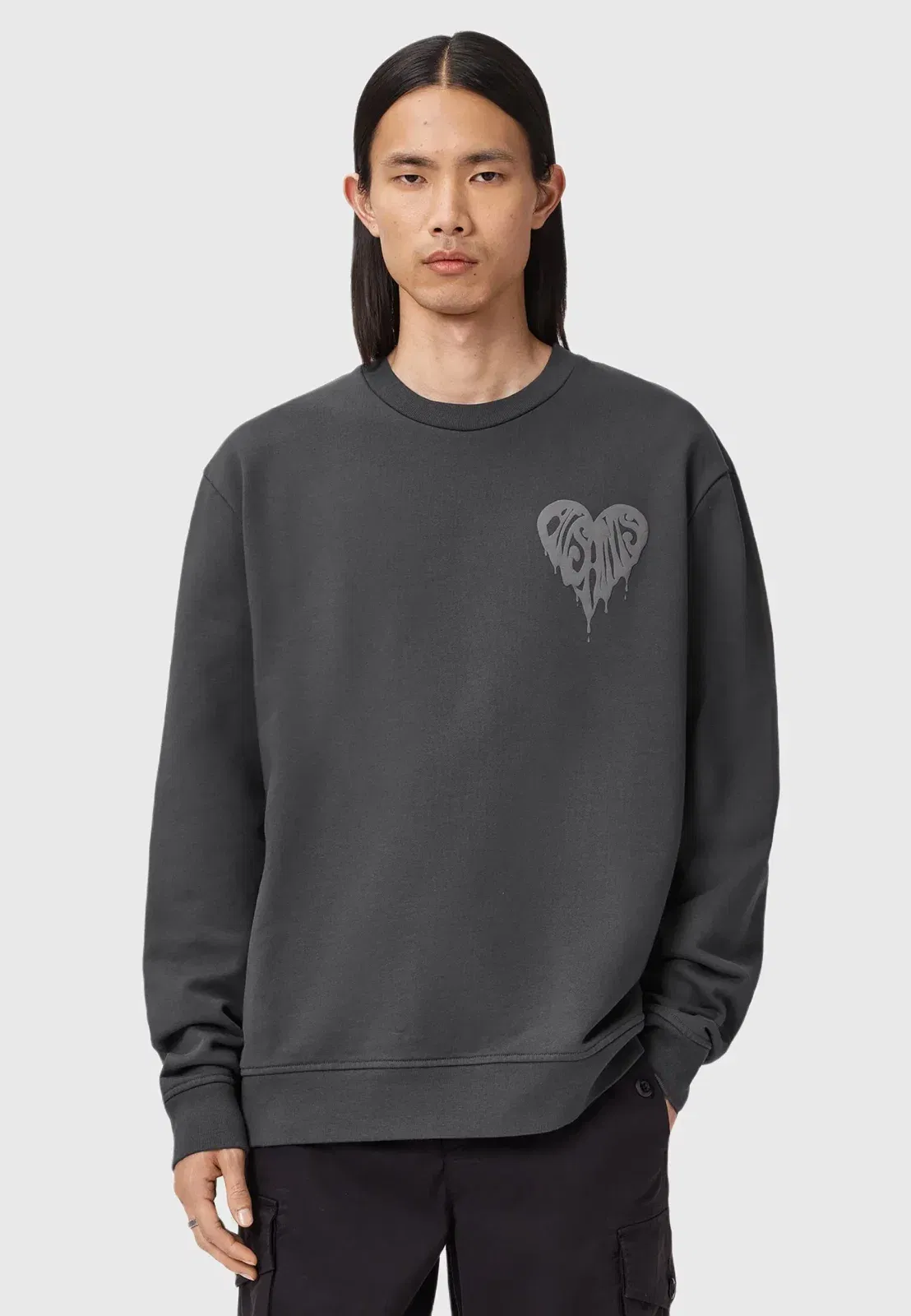 TRIP CREW - Sweatshirt - washed black