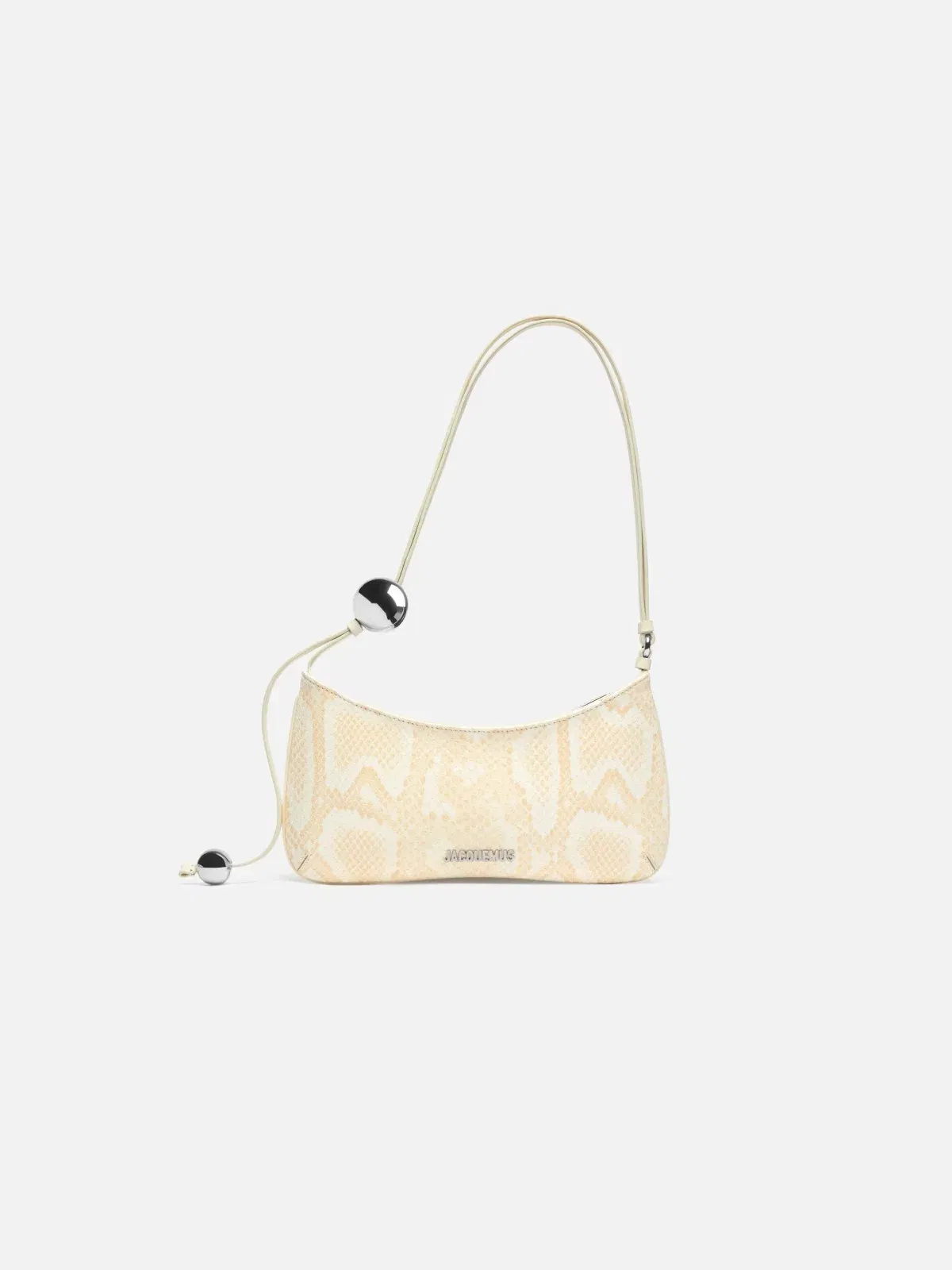Jacquemus The Bisou Perle Beaded Shoulder Bag Ivory