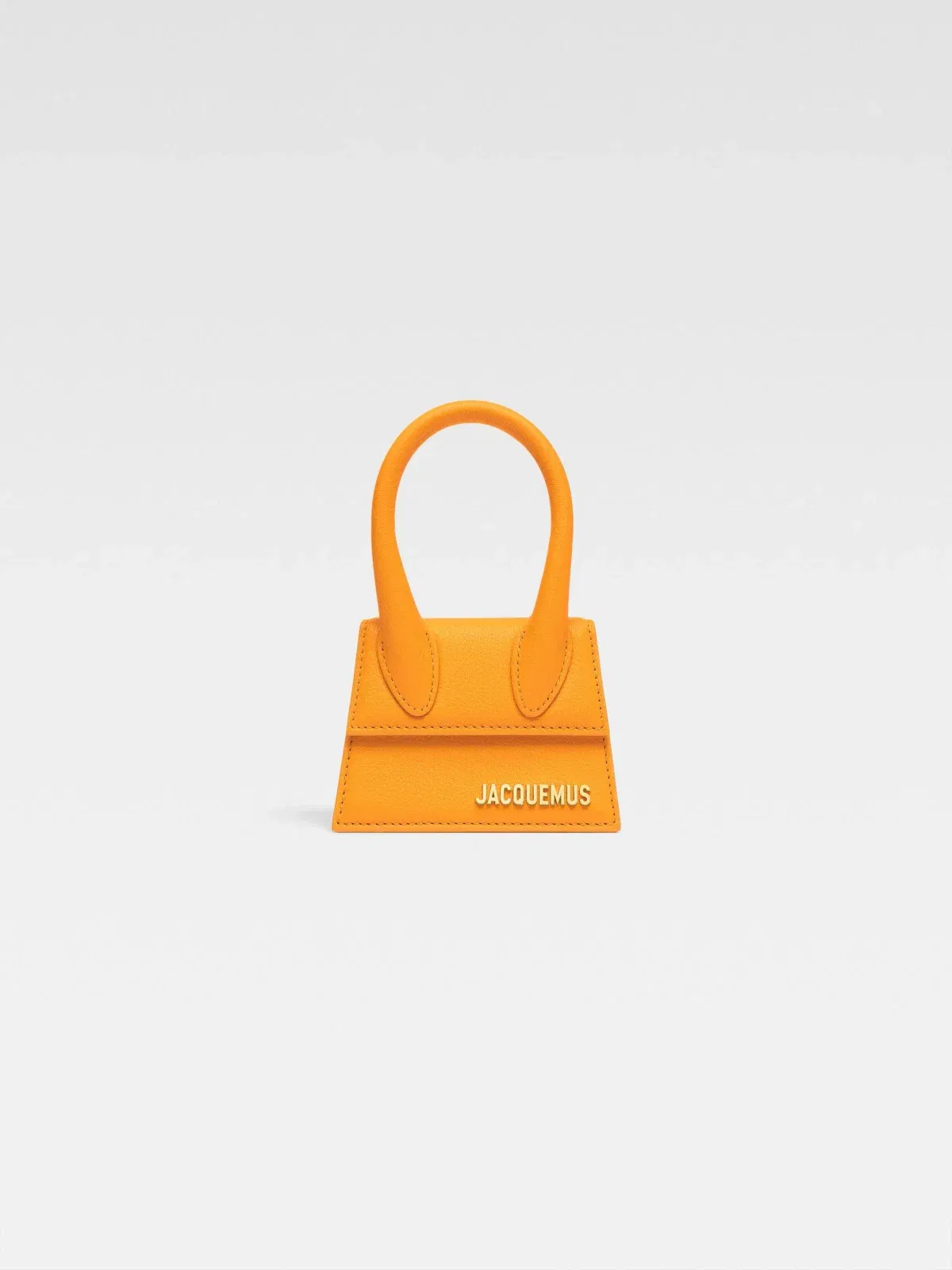 Jacquemus The Chiquito Soft Grained Leather Structured Bag Dark Orange