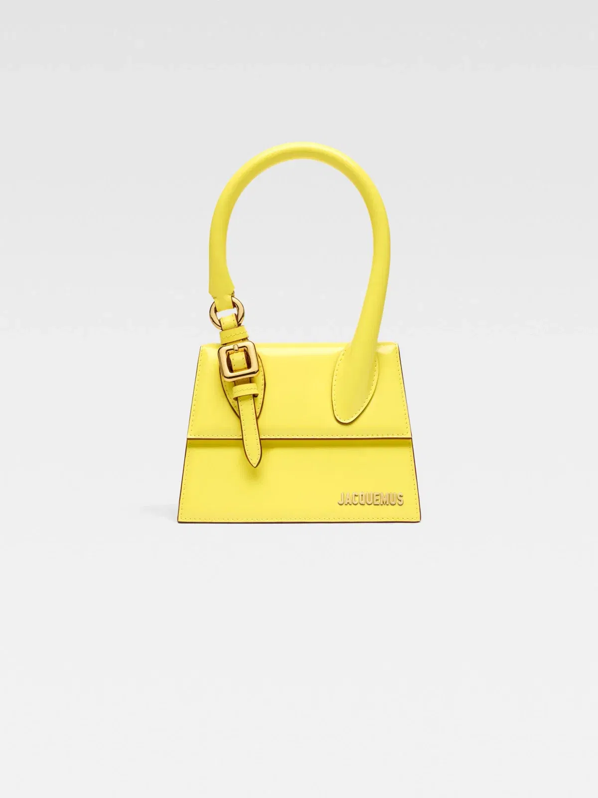 Jacquemus The Medium Chiquito With Buckle Signature Buckled Handbag Yellow