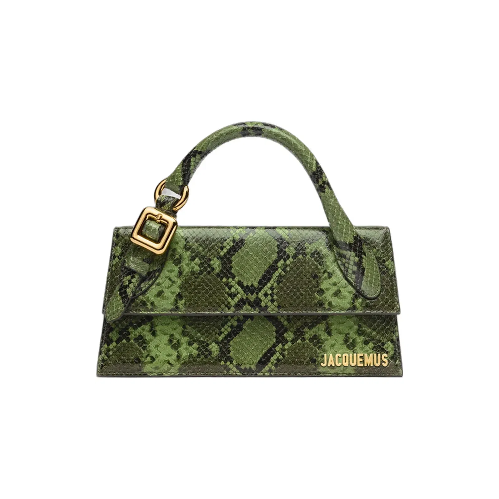 Jacquemus The Long Chiquito With Buckle Long Signature Buckled Handbag Green