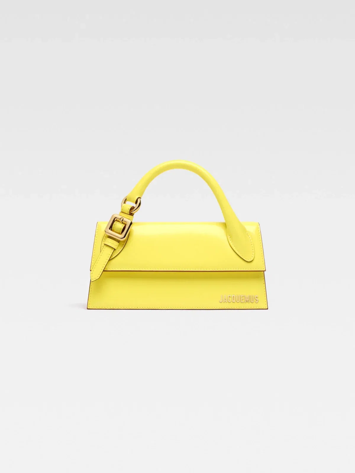 Jacquemus The Long Chiquito With Buckle Long Signature Buckled Handbag Yellow
