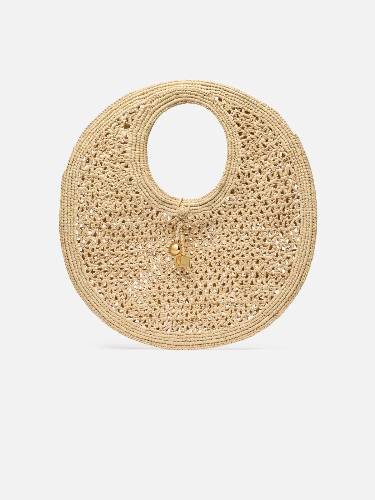 Jacquemus Spiaggia Round Bag Natural