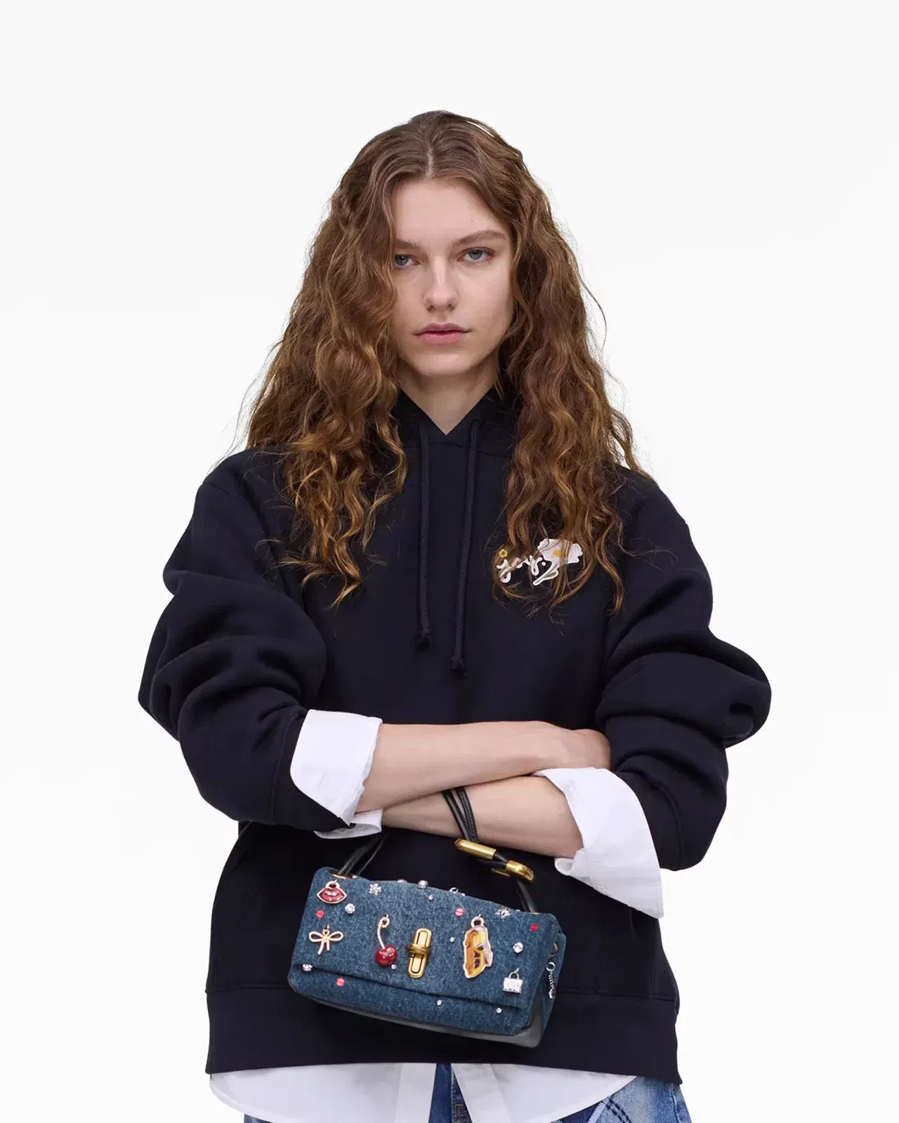 Marc Jacobs Marc Jacobs The Trinket Charm Denim Mini Dual Bag Medium Wash Multi Medium Wash Multi