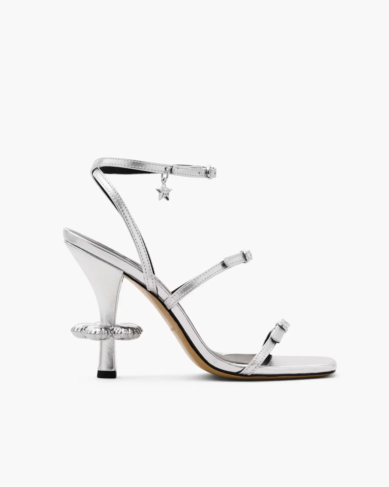 Marc Jacobs Marc Jacobs The Metallic Leather Daisy Heel Silver Silver