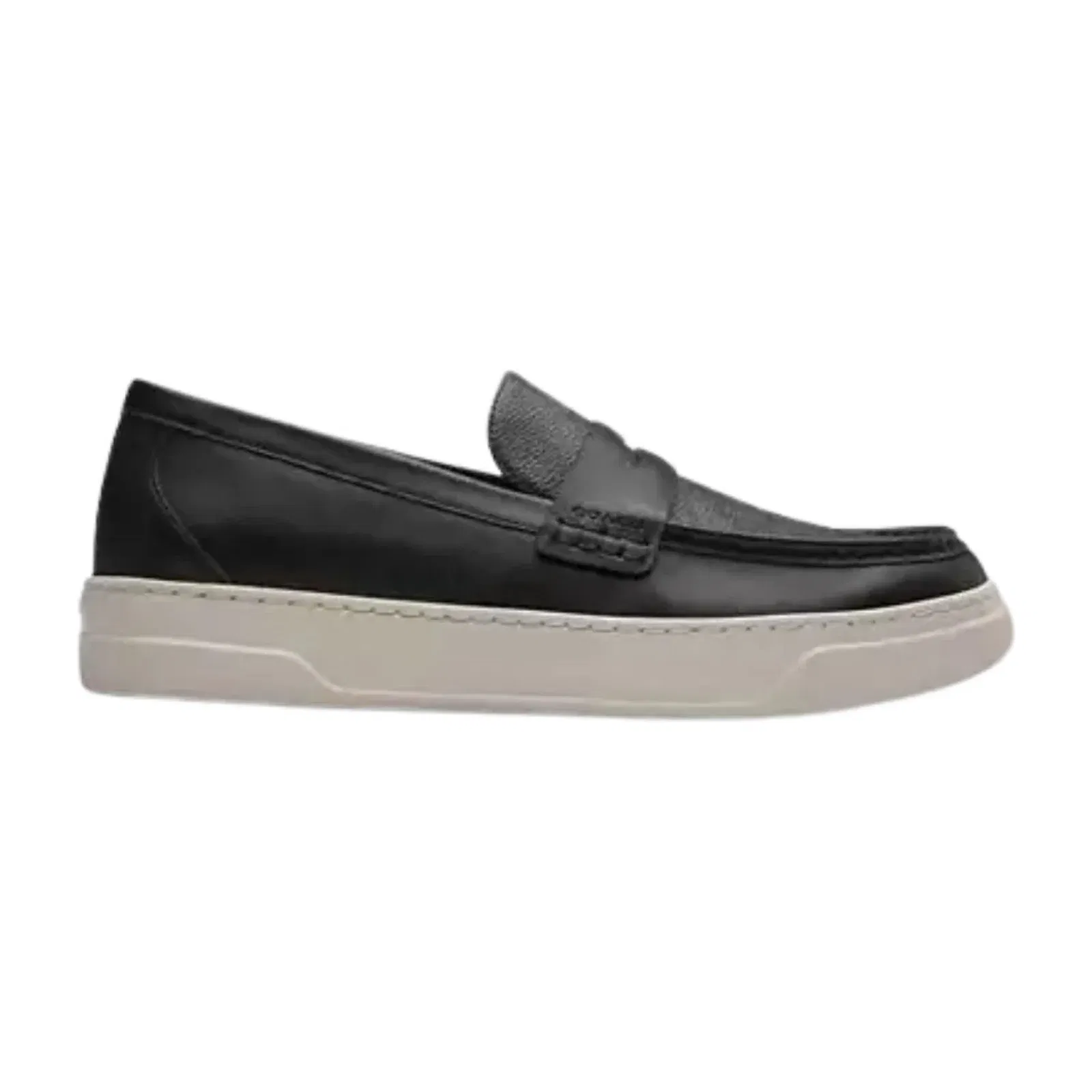 Coach Hybrid Loafer With Signature Canvas Charcoal/Black