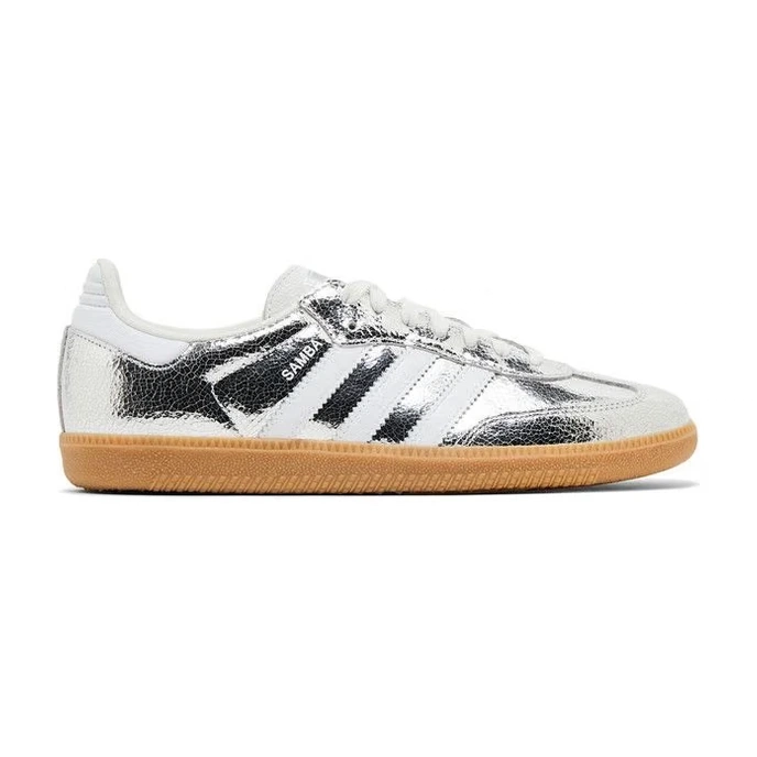 Adidas Wmns Samba OG 'Silver Metallic Cracked Leather'