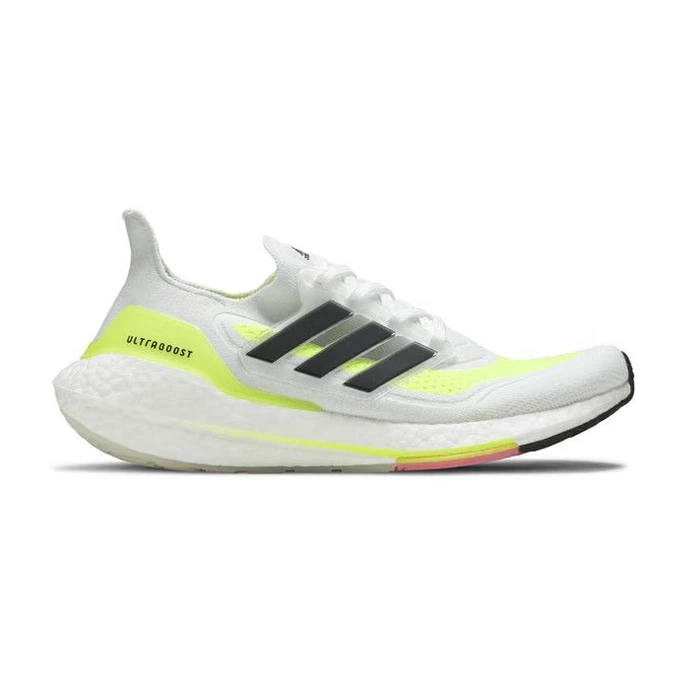 Adidas UltraBoost 21 White Solar Yellow