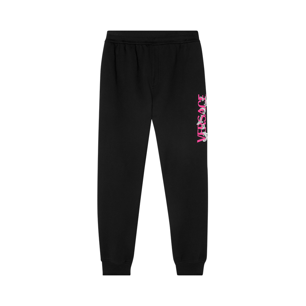 Versace Silver Baroque Sweatpants Black