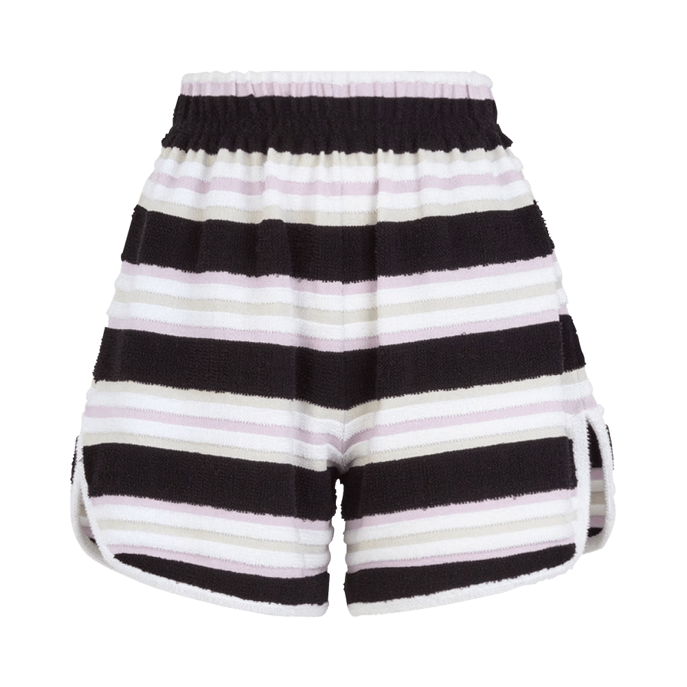 Fendi Striped Towel Stitch Shorts Black