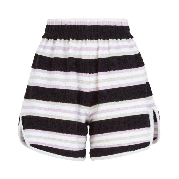 Fendi Striped Towel Stitch Shorts Black