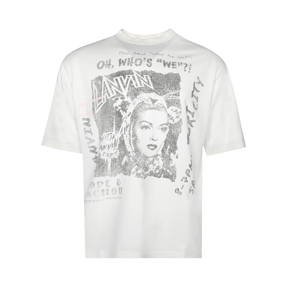 Lanvin Printed T-Shirt-Shirt White Mustang