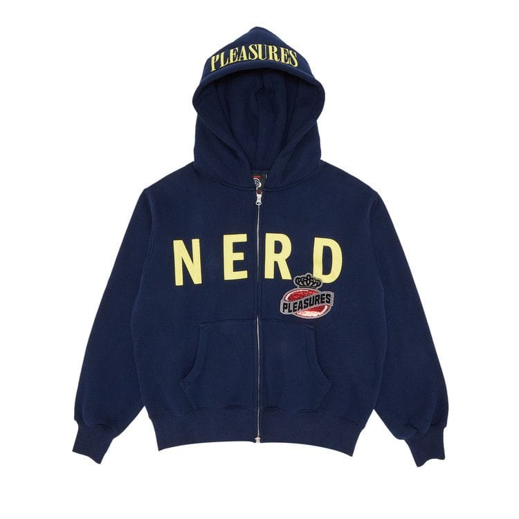 Pleasures X N.E.R.D. Zip Up Hoodie Navy Price in India | Culture