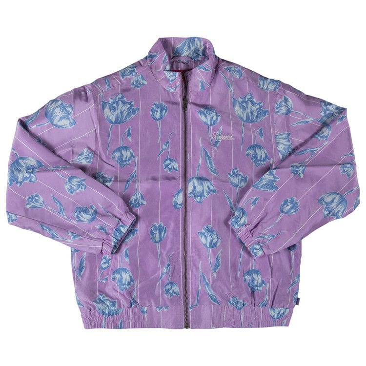 Supreme Floral Silk Track Jacket Purple Price in India | Culture