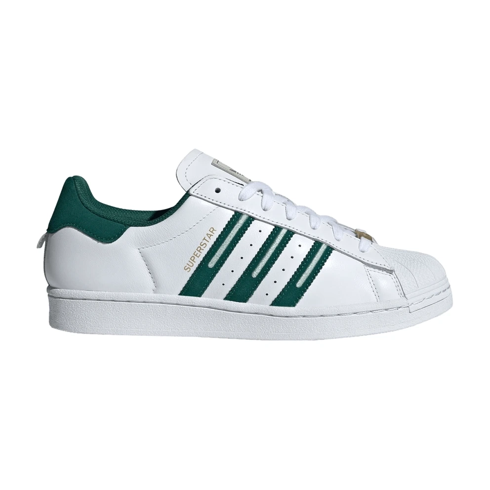 Adidas Superstar Embroidered Green Stripes