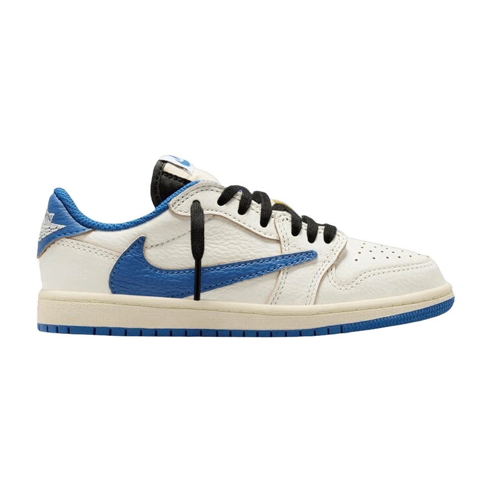 Fragment Design x Travis Scott x Air Jordan 1 Retro Low OG SP PS Sail Military Blue