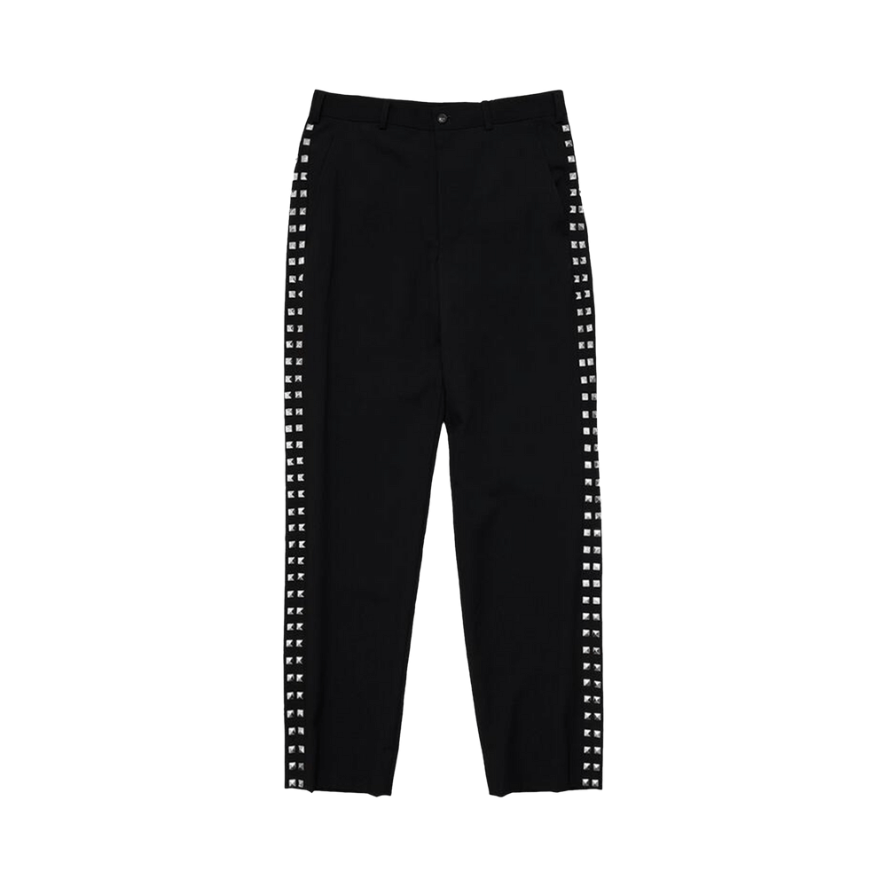 Comme des Garçons Black Slim Leg Trousers With Studs Black