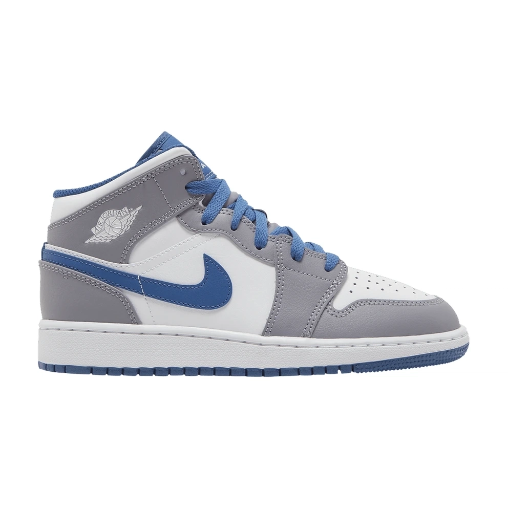 Air Jordan 1 Mid GS Cement True Blue
