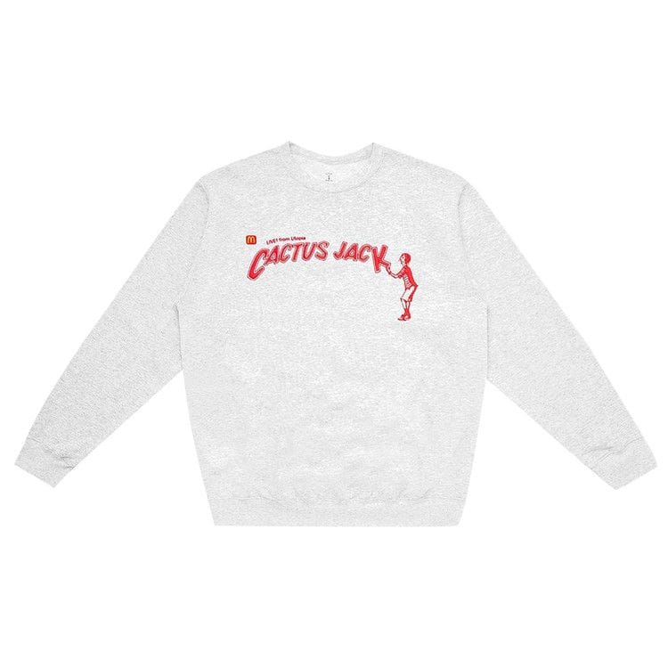 Cactus Jack by Travis Scott x McDonald's Spelling Crewneck II Ash Heather