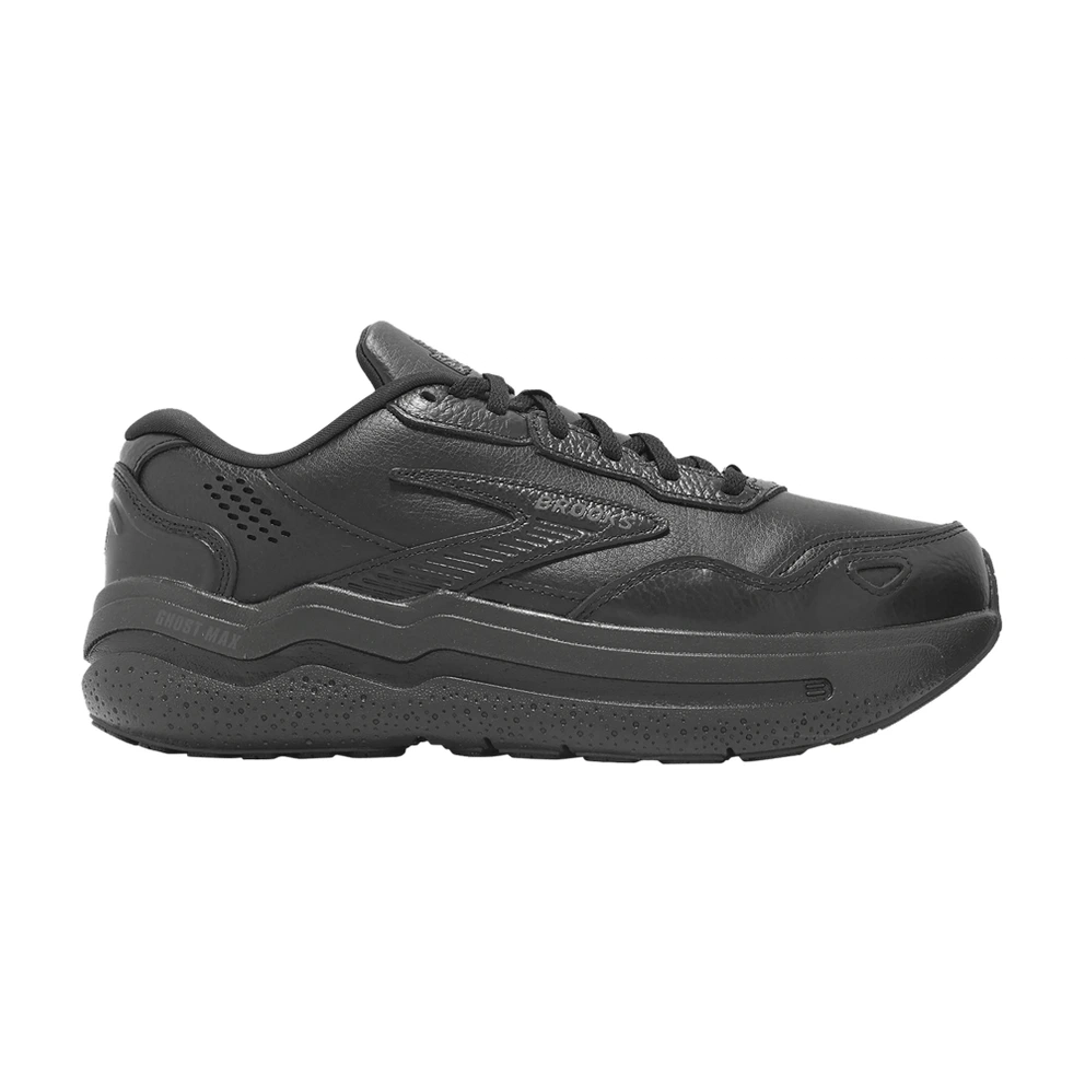 Brooks Ghost Max Leather 2E Wide Triple Black