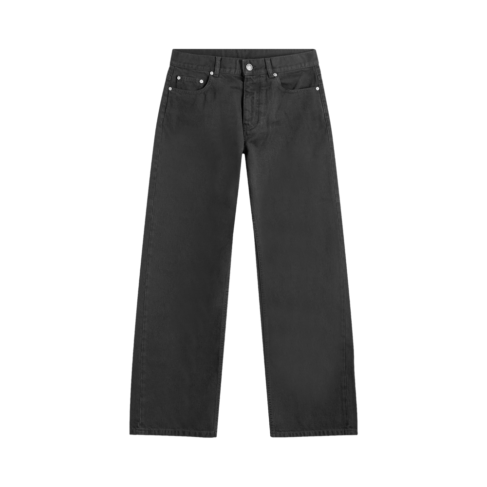 Palm Angels Monogram Loose Denim Pants Black
