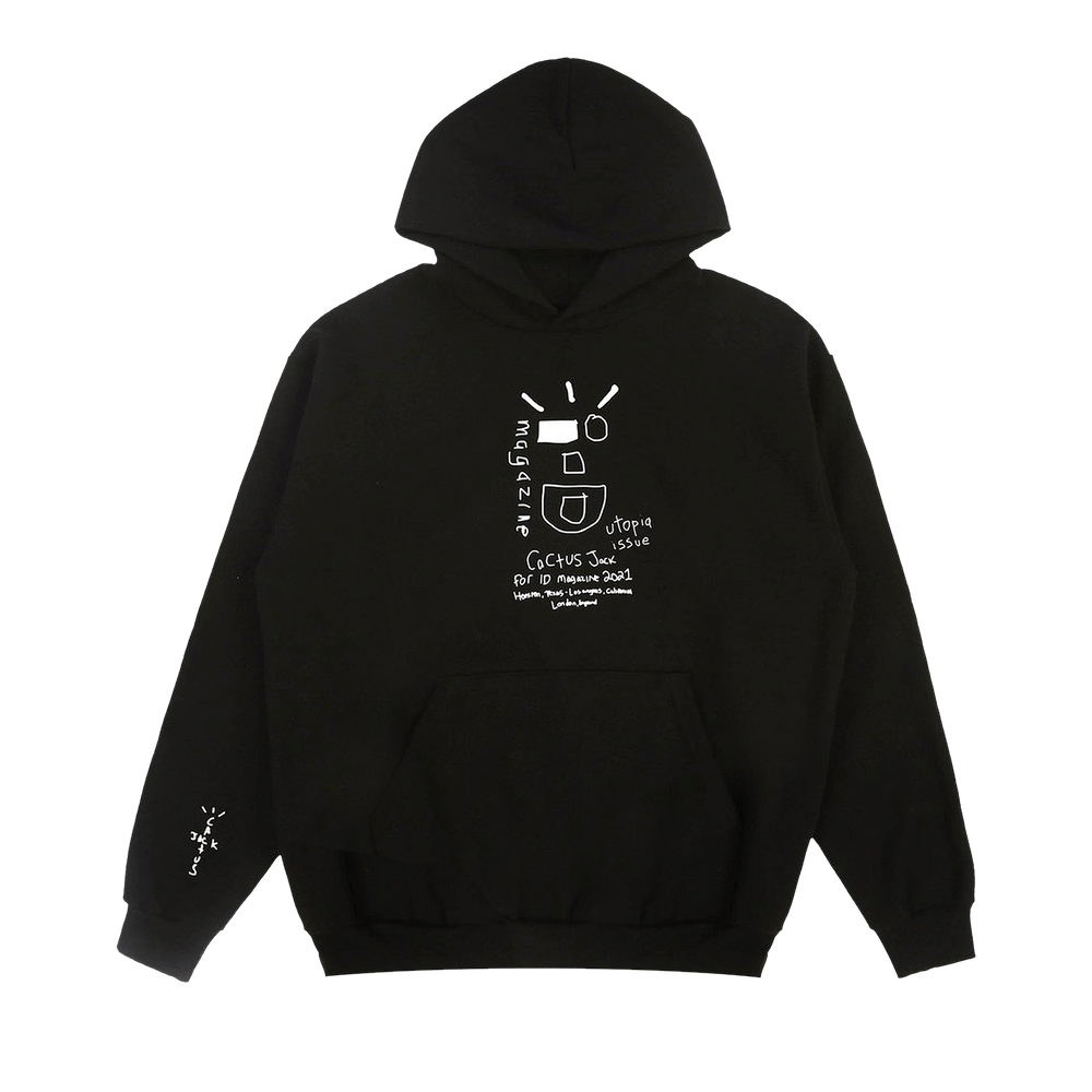 Cactus Jack by Travis Scott x i-D The Cactus Wink Hoodie Black