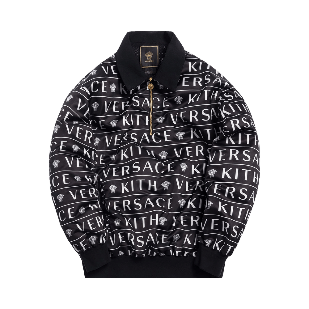 Versace x Kith Quarter Zip Pullover Black Monogram