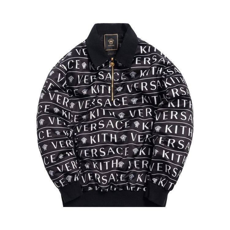 Versace x Kith Quarter Zip Pullover Black Monogram