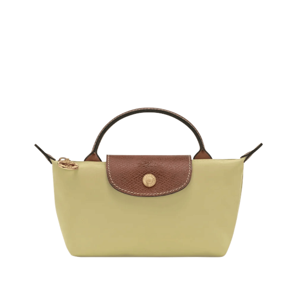 Longchamp Le Pliage Original Pouch with handle Pistachio - Recycled canvas